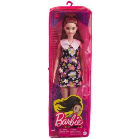 Papusa Barbie Fashionista Satena Cu Rochie Cu Imprimeu Floral - imagine 10